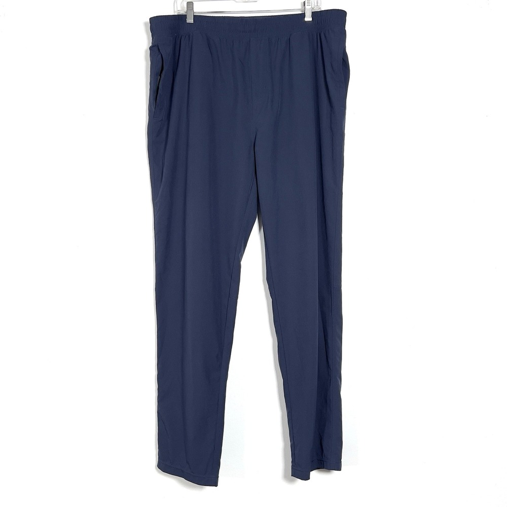 Rhone Performance Athletic Pants Mens Sz 2XL Navy Blue Elastic‎ Waist Drawstring